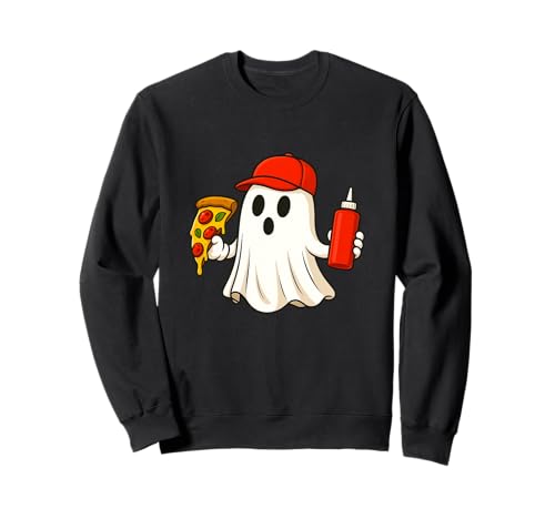 Pizza Halloween Ghost Foodie Halloween Pizza Delivery Man Sweatshirt Pizza Halloween Ghost Foodie Halloween Pizza Delivery Man Sweatshirt von Funny Halloween Pizza Novelty Tops ...