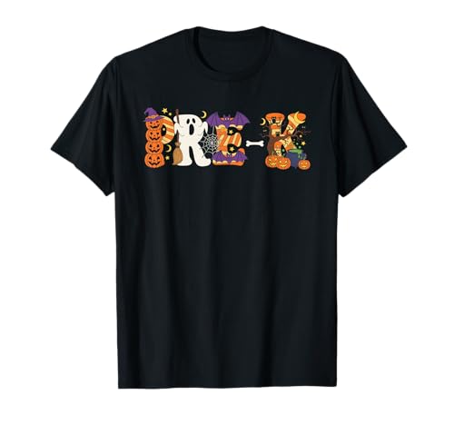 Pre K Kürbis Geist Skelett Halloween Kinder Herren Damen T-Shirt von Funny Halloween Pre K Costume
