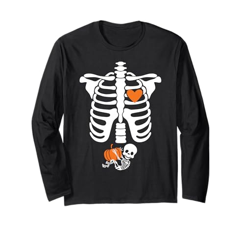 Halloween Röntgenbild Schwangerschaft erwartet Baby Design Langarmshirt Halloween Röntgenbild Schwangerschaft erwartet Baby Design Langarmshirt von Funny Halloween Pregnancy Shirts Gifts