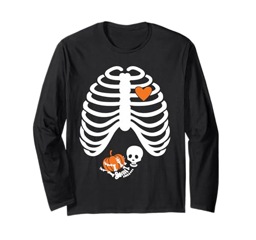 Halloween Röntgenbild Schwangerschaft erwartet Baby Design Langarmshirt Halloween Röntgenbild Schwangerschaft erwartet Baby Design Langarmshirt von Funny Halloween Pregnancy Shirts Gifts