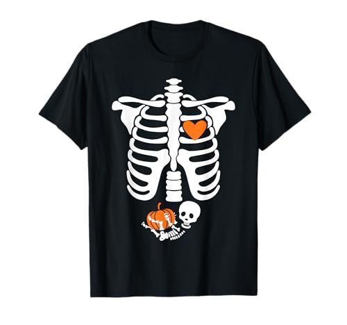Halloween Röntgenbild Schwangerschaft erwartet Baby Design T-Shirt Halloween Röntgenbild Schwangerschaft erwartet Baby Design T-Shirt von Funny Halloween Pregnancy Shirts Gifts