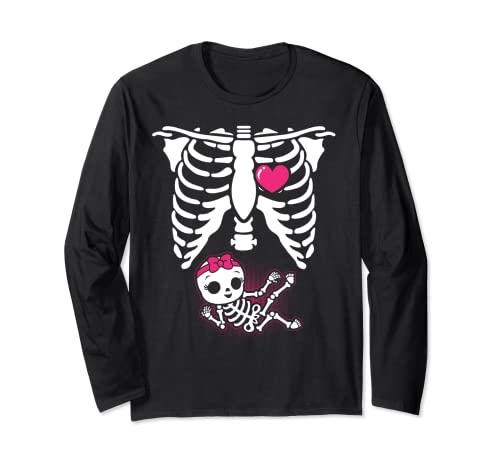 Halloween Skelett Schwangerschaft Baby Mädchen Röntgenstrahlen Lustig Schwangere Langarmshirt Halloween Skelett Schwangerschaft Baby Mädchen Röntgenstrahlen Lustig Schwangere Langarmshirt von Funny Halloween Pregnancy Tshirt
