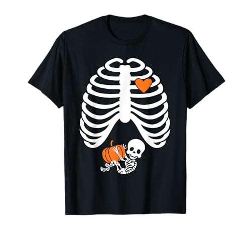 Halloween X-Ray Schwangerschaftsshirt Erwartendes Baby T-Shirt von Funny Halloween Pregnancy shirts