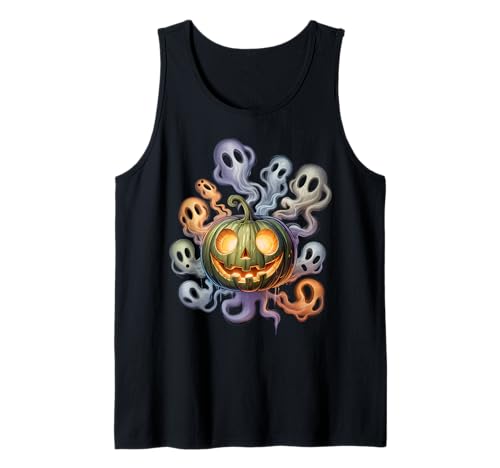 Lustiger und gruseliger Kürbis mit Geistern Jungen Mädchen Halloween Tank Top Lustiger und gruseliger Kürbis mit Geistern Jungen Mädchen Halloween Tank Top von Funny Halloween Pumpkin Gifts