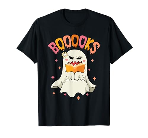 Niedliches Geisterbuch Lesen Halloween Lehrer Top Männer Frauen Kinder T-Shirt Niedliches Geisterbuch Lesen Halloween Lehrer Top Männer Frauen Kinder T-Shirt von Funny Halloween Pumpkin Tee Gifts For Boys Girls