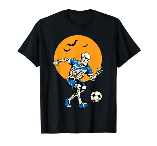 Skelett Fußball Halloween Kostüm Herren Jungen Kinder T-Shirt von Funny Halloween Skeleton Costume Gifts shirts
