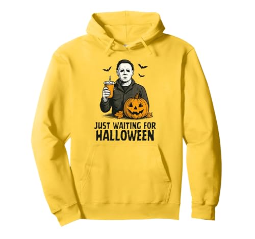 Just Waiting for Halloween Party Design Geschenk Männer Frauen Kinder Pullover Hoodie von Funny Halloween Spooky Season Fall Autumn Graphic