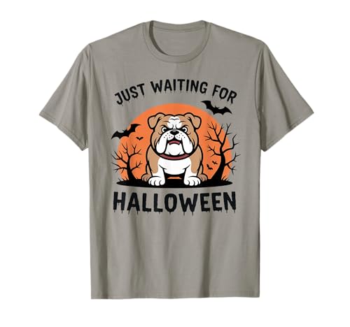 Just Waiting for Halloween Party Design Geschenk Männer Frauen Kinder T-Shirt von Funny Halloween Spooky Season Fall Autumn Graphic