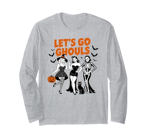 Let's Go Ghouls Halloween Party Design Geschenk Männer Frauen Kinder Langarmshirt von Funny Halloween Spooky Season Fall Autumn Graphic