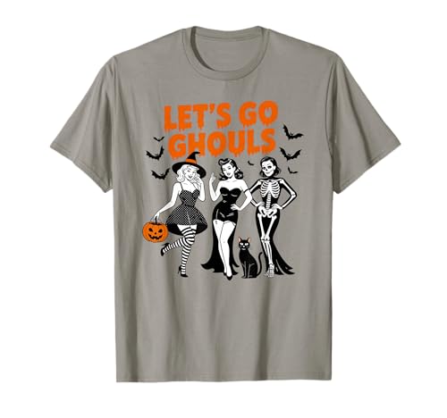 Let's Go Ghouls Halloween Party Design Geschenk Männer Frauen Kinder T-Shirt von Funny Halloween Spooky Season Fall Autumn Graphic