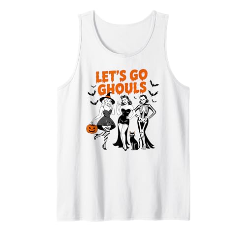 Let's Go Ghouls Halloween Party Design Geschenk Männer Frauen Kinder Tank Top von Funny Halloween Spooky Season Fall Autumn Graphic