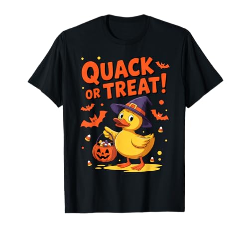 Quack or Treat Funny Rubber Duck Duckie Halloween Kids Boys T-Shirt Quack or Treat Funny Rubber Duck Duckie Halloween Kids Boys T-Shirt von Funny Halloween Witch Duck Costume Party Gifts
