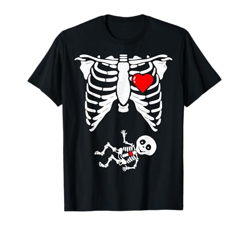 Schwangere Skeleton Shirt Baby X-Ray Halloween Pregnant T-Shirt Schwangere Skeleton Shirt Baby X-Ray Halloween Pregnant T-Shirt von Funny Halloween Xray Pregnancy Shirt by T&T