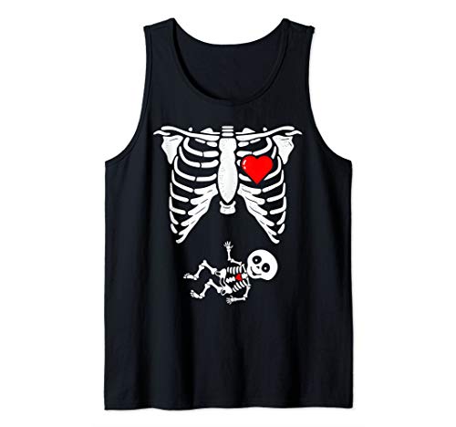 Schwangere Skeleton Shirt Baby X-Ray Halloween Pregnant Tank Top Schwangere Skeleton Shirt Baby X-Ray Halloween Pregnant Tank Top von Funny Halloween Xray Pregnancy Shirt by T&T