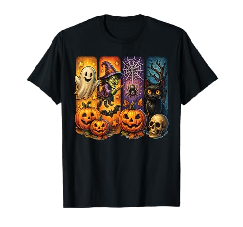 Gruselige Geisterhexe im Retro-Stil, lustige Halloween-Halloween-Designs für Jungen, Kinder T-Shirt Gruselige Geisterhexe im Retro-Stil, lustige Halloween-Halloween-Designs für Jungen, Kinder T-Shirt von Funny Halloween costume for kids Boys Men womens