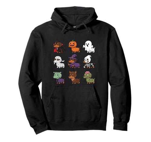 Dackel Hund Halloween Skelett Mama Kürbis Geist Pullover Hoodie Dackel Hund Halloween Skelett Mama Kürbis Geist Pullover Hoodie von Funny Halloweiner Dachshund Dog Lover