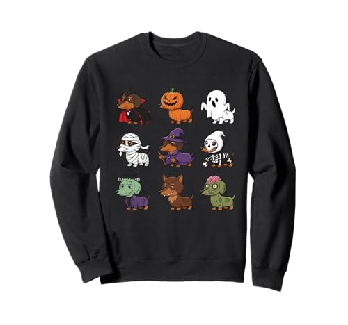 Dackel Hund Halloween Skelett Mama Kürbis Geist Sweatshirt Dackel Hund Halloween Skelett Mama Kürbis Geist Sweatshirt von Funny Halloweiner Dachshund Dog Lover