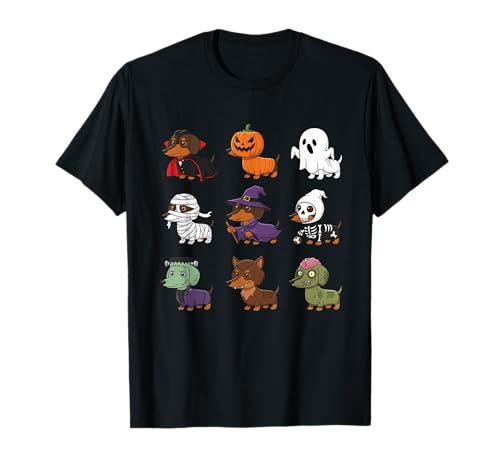 Dackel Hund Halloween Skelett Mama Kürbis Geist T-Shirt Dackel Hund Halloween Skelett Mama Kürbis Geist T-Shirt von Funny Halloweiner Dachshund Dog Lover