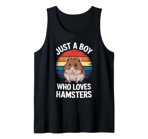 Herren Just A Boy Who Loves Hamster Small Pet Lover Retro Hamster Tank Top Herren Just A Boy Who Loves Hamster Small Pet Lover Retro Hamster Tank Top von Funny Hamster Apparel for Men Women