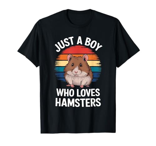 Just A Boy Who Loves Hamster Small Pet Lover Retro Hamster T-Shirt Just A Boy Who Loves Hamster Small Pet Lover Retro Hamster T-Shirt von Funny Hamster Apparel for Men Women