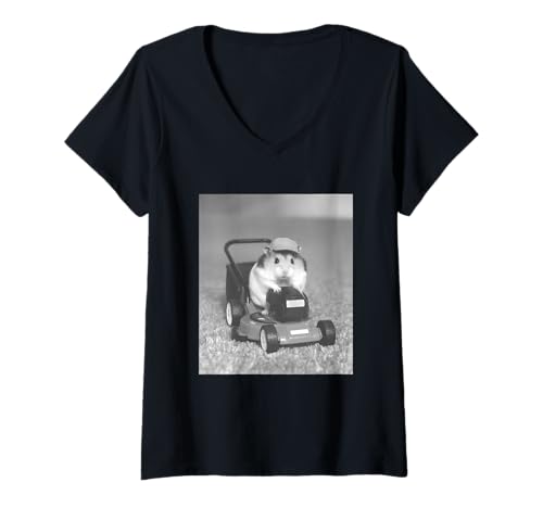 Damen Hamster Gärtner Meme T-Shirt mit V-Ausschnitt Damen Hamster Gärtner Meme T-Shirt mit V-Ausschnitt von Funny Hamster Meme Clo.