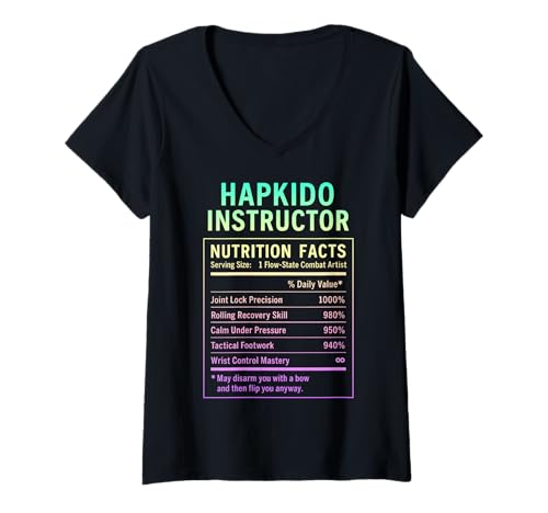 Damen Lustige Hapkido Instructor Fakten T-Shirt mit V-Ausschnitt Damen Lustige Hapkido Instructor Fakten T-Shirt mit V-Ausschnitt von Funny Hapkido Instructor Gifts & Tees