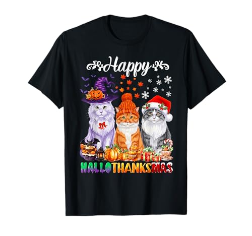 Happy Hallothank Mas Katzenliebhaber Männer Frauen Outfit T-Shirt Happy Hallothank Mas Katzenliebhaber Männer Frauen Outfit T-Shirt von Funny Happy Hallothanksmas Autumn