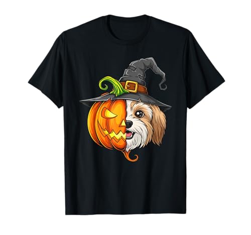 Havanesischer Kürbis Jack O Laterne Halloween Kinder Herren Damen T-Shirt von Funny Havanese Lovers Halloween Pumpkin Outfits