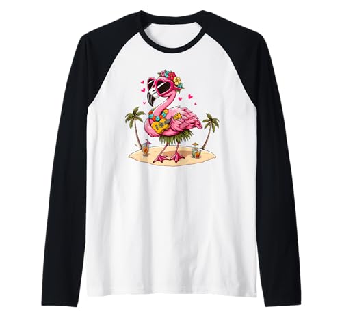 Flamingo Hawaii-Kostüm Kinder Sommer Urlaub Flamingo Raglan Flamingo Hawaii-Kostüm Kinder Sommer Urlaub Flamingo Raglan von Funny Hawaii Flamingo Summer Costume For Women Men
