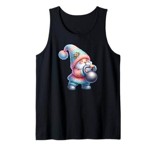Fitness Gnome With Kettlebell For Women And Men Funny Gym Tank Top Fitness Gnome With Kettlebell For Women And Men Funny Gym Tank Top von Funny Health And Fitness Gifts For The Gym Lover