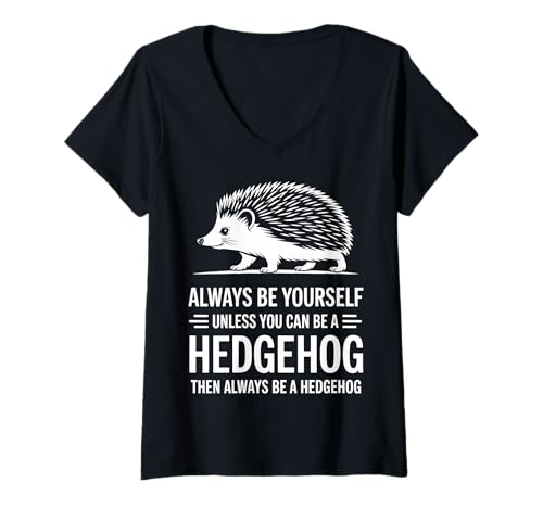 Damen Igel Lustiger Igel T-Shirt mit V-Ausschnitt Damen Igel Lustiger Igel T-Shirt mit V-Ausschnitt von Funny Hedgehog Cool Hedgehogs Design