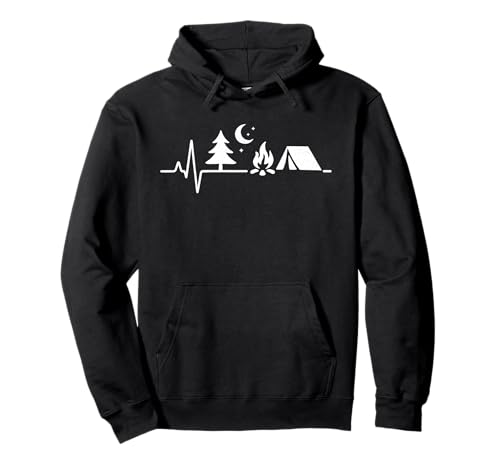 Camping Herzschlag Natur Outdoor Camper Wandern Camping Herren Pullover Hoodie Camping Herzschlag Natur Outdoor Camper Wandern Camping Herren Pullover Hoodie von Funny Hiking Camping Mountain Tee