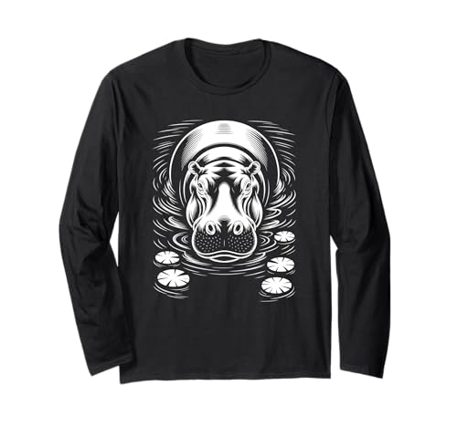 Niedliches Nilpferd-Zoo, Tierliebhaber, Geschenk für Erwachsene und Kinder Langarmshirt Niedliches Nilpferd-Zoo, Tierliebhaber, Geschenk für Erwachsene und Kinder Langarmshirt von Funny Hippopotamus Birthday Present Graphic Design