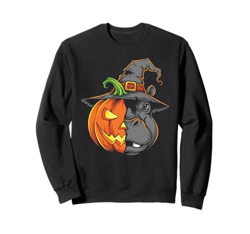 Hippo Kürbis Jack O Laterne Halloween Kinder Herren Damen Sweatshirt Hippo Kürbis Jack O Laterne Halloween Kinder Herren Damen Sweatshirt von Funny Hippopotamus Lover Halloween Pumpkin Outfits
