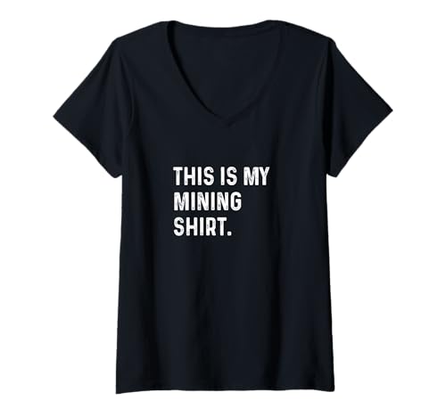 Damen Das ist mein Mining-Shirt - Mine Miner Gamer Videospiel-PC T-Shirt mit V-Ausschnitt Damen Das ist mein Mining-Shirt - Mine Miner Gamer Videospiel-PC T-Shirt mit V-Ausschnitt von Funny Hobby Event Show Fair Convention Job by RJ