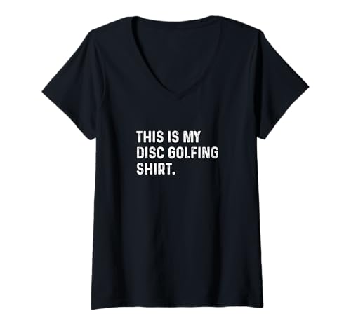 Damen This Is My Disc Golfshirt – Golfer-Golfplatz-Überwurf T-Shirt mit V-Ausschnitt Damen This Is My Disc Golfshirt – Golfer-Golfplatz-Überwurf T-Shirt mit V-Ausschnitt von Funny Hobby Event Show Fair Convention Job by RJ