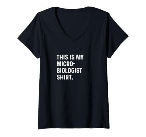 Damen This Is My Microbiist Shirt - Biologe Mikrobiologie T-Shirt mit V-Ausschnitt Damen This Is My Microbiist Shirt - Biologe Mikrobiologie T-Shirt mit V-Ausschnitt von Funny Hobby Event Show Fair Convention Job by RJ