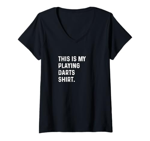 Damen This Is My Playing Dart-Shirt – Game Bar Throw Throwing T-Shirt mit V-Ausschnitt Damen This Is My Playing Dart-Shirt – Game Bar Throw Throwing T-Shirt mit V-Ausschnitt von Funny Hobby Event Show Fair Convention Job by RJ