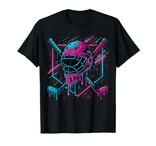 Retro Eishockey für Jungen Kinder und Jugendliche Hockey Drip T-Shirt Retro Eishockey für Jungen Kinder und Jugendliche Hockey Drip T-Shirt von Funny Hockey Dripping Ice Cream Desgin