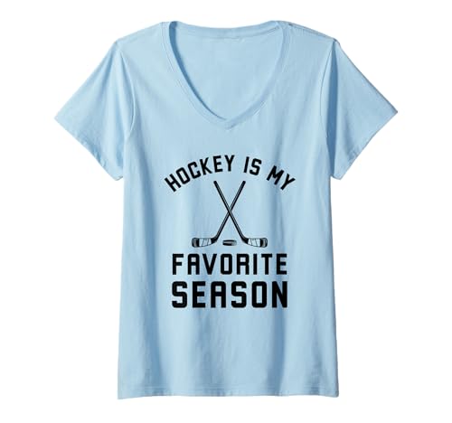 Damen Hockey ist Meine Lieblingssaison, lustiger Witz über Hockeyspieler T-Shirt mit V-Ausschnitt Damen Hockey ist Meine Lieblingssaison, lustiger Witz über Hockeyspieler T-Shirt mit V-Ausschnitt von Funny Hockey Player Apparel Co.