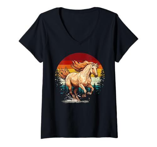 Damen Lustiges Reiten Neigh Reiten Bauernhof Tierliebhaber T-Shirt mit V-Ausschnitt Damen Lustiges Reiten Neigh Reiten Bauernhof Tierliebhaber T-Shirt mit V-Ausschnitt von Funny Horse Lover Apparel