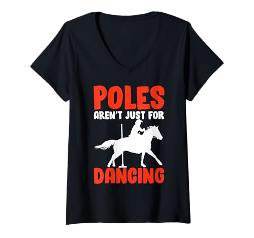 Damen Stöcke sind Nicht nur zum Tanzen geeignet, lustige Neigh Pferdeliebhaber T-Shirt mit V-Ausschnitt Damen Stöcke sind Nicht nur zum Tanzen geeignet, lustige Neigh Pferdeliebhaber T-Shirt mit V-Ausschnitt von Funny Horse Lover Apparel