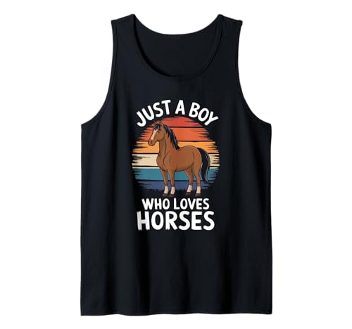 Herren Just A Boy Who Loves Horses Tierfan Jungen Kinder Pferd Tank Top Herren Just A Boy Who Loves Horses Tierfan Jungen Kinder Pferd Tank Top von Funny Horse Lover Clothing