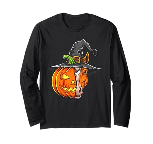 Jack O Laterne für Halloween, Kinder, Herren, Damen Langarmshirt Jack O Laterne für Halloween, Kinder, Herren, Damen Langarmshirt von Funny Horse Lover Halloween Pumpkin Outfits