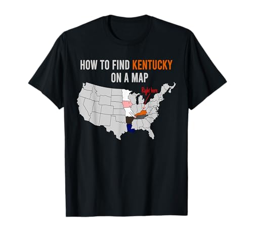 Wie man Kentucky auf einer Karte findet Chef hält gebratenes Huhn T-Shirt Wie man Kentucky auf einer Karte findet Chef hält gebratenes Huhn T-Shirt von Funny How To Find Kentucky On The USA Map