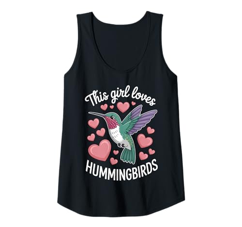 Damen Kolibri-Mädchen, lustiger Kolibri Tank Top von Funny Hummingbirds Cute Hummingbird Designs