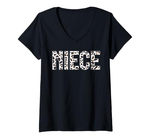 Damen Nichte Leopard Lustig Stolze Nichte Zitat Nichte Humor Sarkasmus T-Shirt mit V-Ausschnitt Damen Nichte Leopard Lustig Stolze Nichte Zitat Nichte Humor Sarkasmus T-Shirt mit V-Ausschnitt von Funny Humor Niece Gifts From Auntie