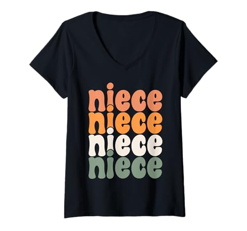 Damen Nichte Retro Lustig Stolze Nichte Zitat Nichte Humor Sarkasmus T-Shirt mit V-Ausschnitt Damen Nichte Retro Lustig Stolze Nichte Zitat Nichte Humor Sarkasmus T-Shirt mit V-Ausschnitt von Funny Humor Niece Gifts From Auntie