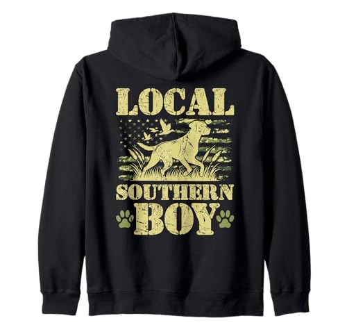 Local Southern Boy Local Boy Jagdhund Kapuzenjacke Local Southern Boy Local Boy Jagdhund Kapuzenjacke von Funny Hunting Dog Apparel