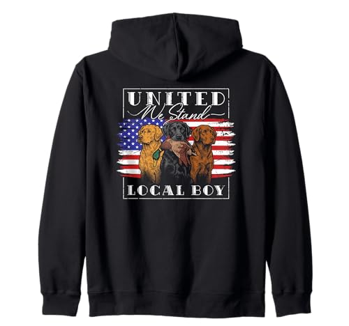 United We Stand Local Boy Jagdhund Kapuzenjacke von Funny Hunting Dog Apparel
